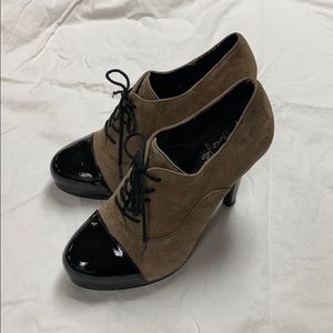 Franco Sarto Brown Suede Heels